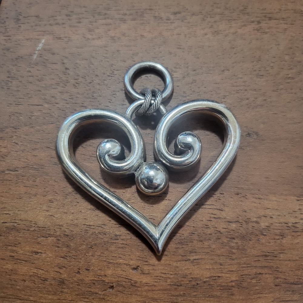 Brighton Long Silver Necklace with 2 Brighton Pendants - Picture 6 of 12